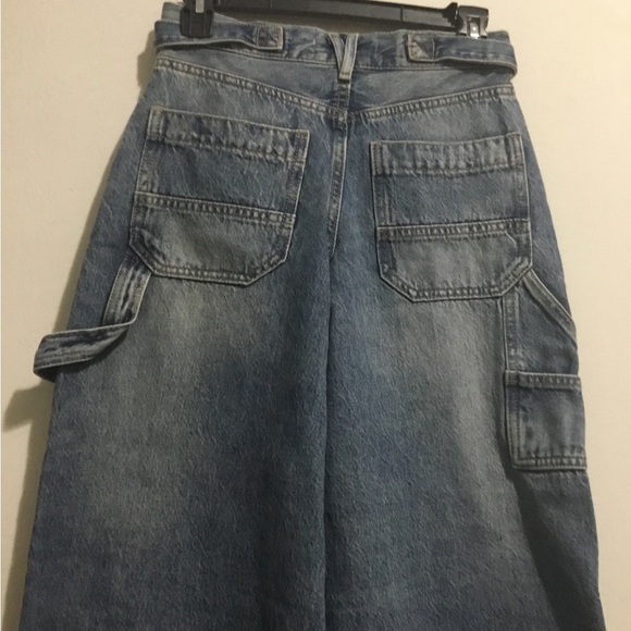 Garage Blue Flare Wide Leg Jeans - Picture 4 of 8